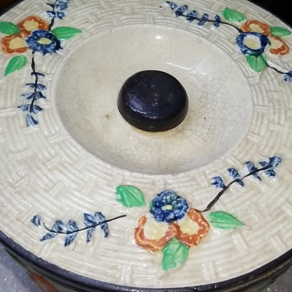 VTG Japan Ceramic Cookie Biscuit Jar - Picture 2 of 6